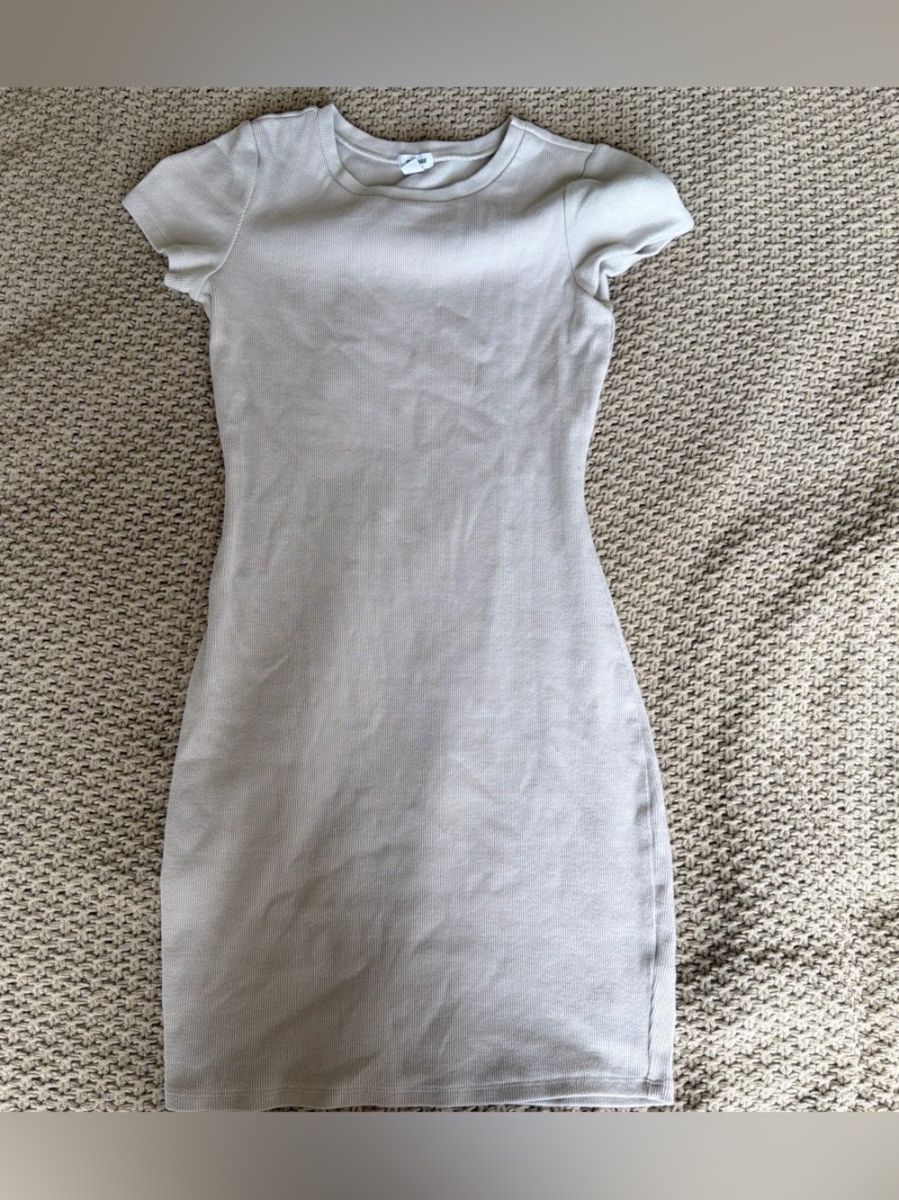 Garage Tan Bodycon Tee Shirt Dress